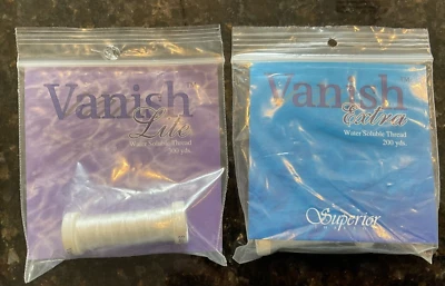SUPERIOR THREADS VANISH EXTRA & LIGHT Water Thread 200 yd Spool NEW - Image 1 of 2
