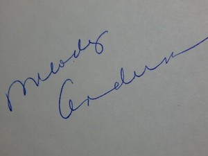 Melody Anderson Actress Flash Gordon Signature Autograph Signed Card