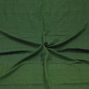 Vintage Green 100% Pure Silk Handloom Sari Remnant 4YD Craft Fabric Silk Scrap - Picture 1 of 4