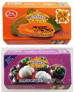 2 x Asantee Thai Herbal Papaya e MANGOSTANO Miele Sapone Pelle Sbiancante 125g. - Foto 1 di 6