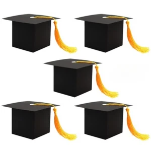 50X Tassel Doctoral Mortarboard Cap Shape Candy Box Square Graduation Gift Cases - Picture 1 of 6