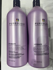 PUREOLOGY HYDRATE Shampoo & Conditioner 33.8oz LITER DUO SET 