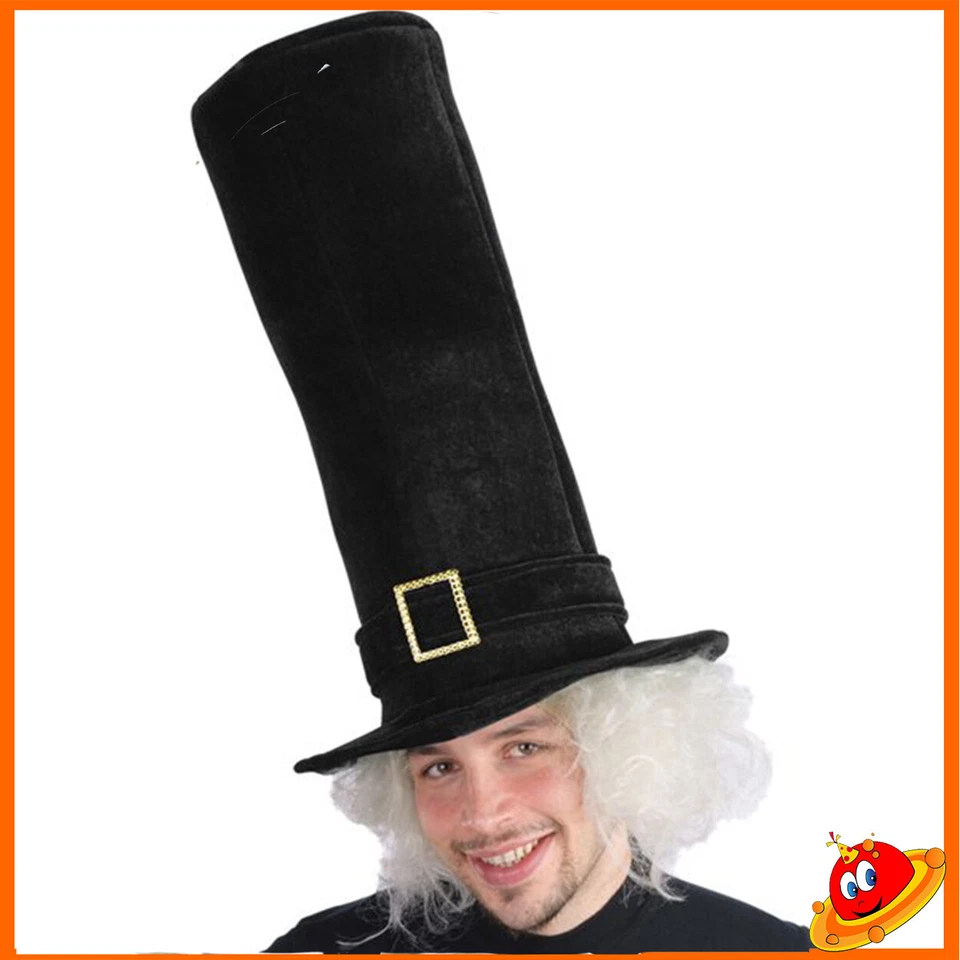 Cappello Cilindro Mago Maga Stregone Strega Travestimento Party Carnevale  - Immagine 1 di 1