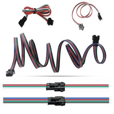 3Pin 4Pin led light stirp Terminal Wire Connector Male Female Extension Cable - Image 1 of 4