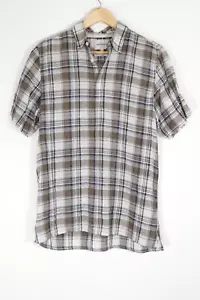 Camisa ajustada manga corta texturizada Theo a cuadros de lino Norse Projects talla mediana - Imagen 1 de 9