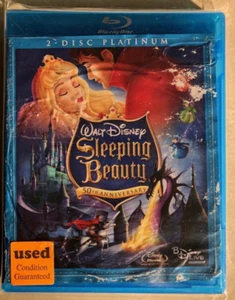 Walt Disney Sleeping Beauty 50th Anniversary Blue-ray DVD 2 Disc Platinum - Picture 1 of 2