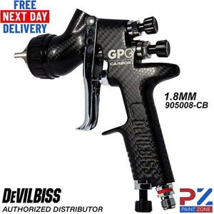 DeVilbiss Carbon Edition GPG 1.8mm General Purpose Setup Spray Gun 905008-CB - Picture 1 of 4