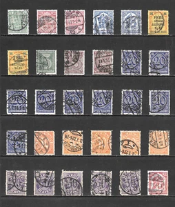 GERMANY    1903 - 1920 OFFICIAL STAMPS FOR LOCAL USE STOCK LOT - ALL USED - Picture 1 of 2