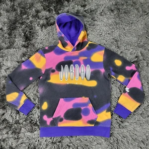 Nike Air Jordan Hoodie Youth XL (13-15) Black Pink Camo Fleece Lined Jump Man - Bild 1 von 16