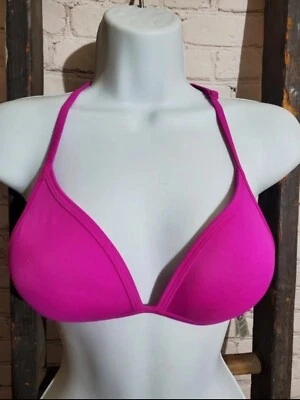 Top de bikini ROSA Victoria's Secret pequeño espalda cruzada rosa nadar playa A127 Foto 1 de 4