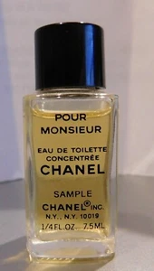 Chanel Pour Monsieur EDT Concentree Splash 7.5 ml 1/4 oz  Vintage - Picture 1 of 5