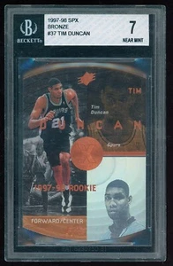 1997-98 SPx Bronze #37 Tim Duncan RC Rookie BGS 7 - Picture 1 of 2