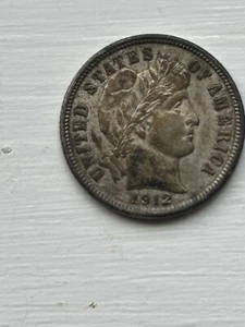 1912 barber dime AU - Picture 1 of 2