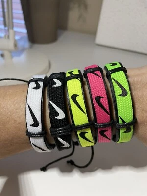 Nike Unisex Sports Leather Cord Tribal Bracelet Wristband - Image 1 of 4