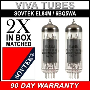 Brand New Current Matched Pair (2) Sovtek EL84M / 6BQ5WA = 7189 Tubes - Picture 1 of 1
