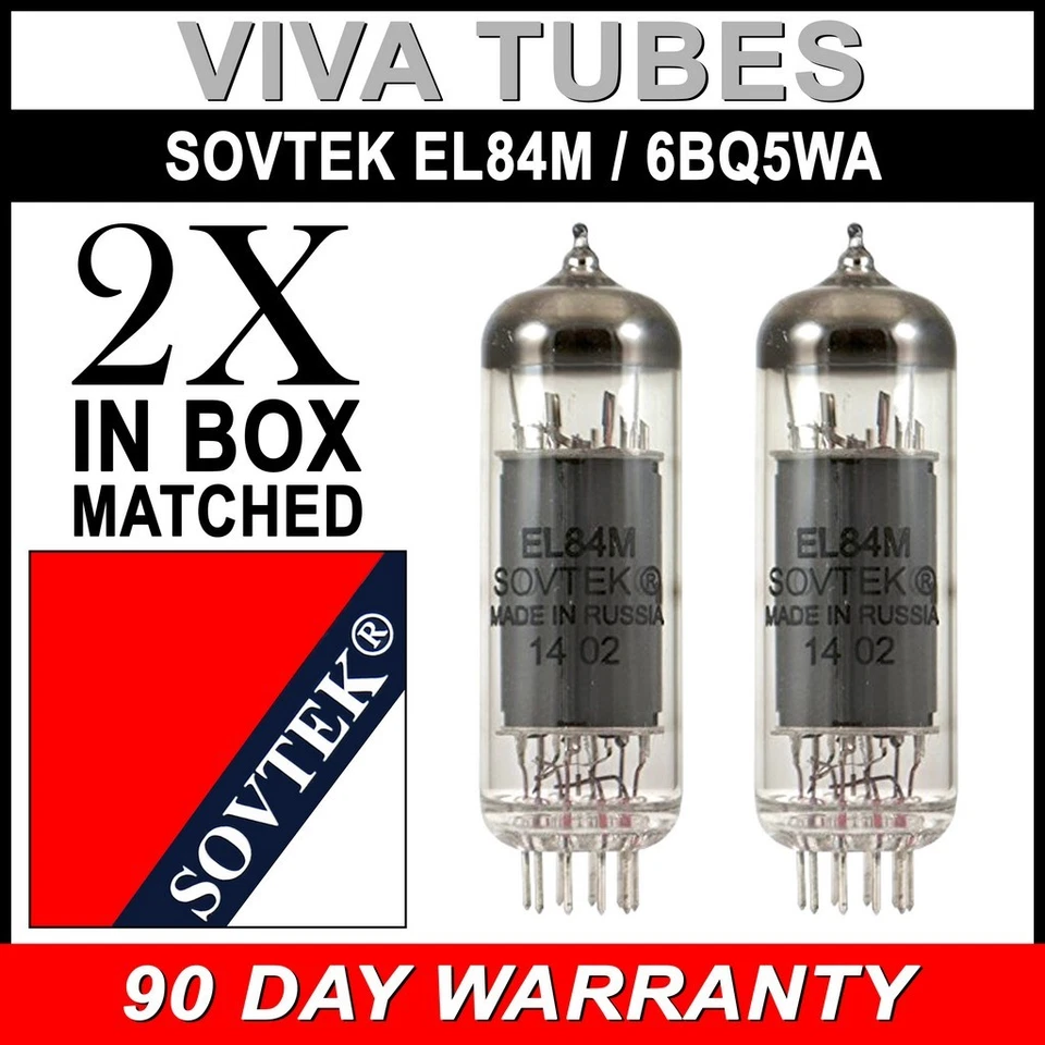 Nuevo par de tubos Sovtek EL84M / 6BQ5WA = 7189 Foto 1 de 1