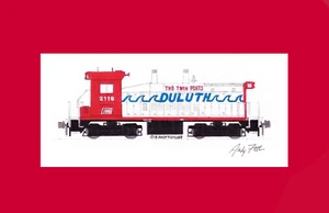 Soo Line SW9 #2118 ""Duluth"" 11""x17"" estampado enmarañado firmado por Andy Fletcher - Imagen 1 de 1