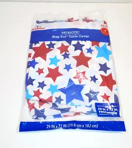 Patriotic Stars USA Table Cover Party Plastic 29 x 72 - Picture 1 of 3