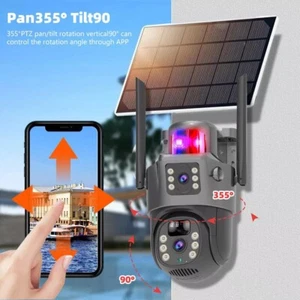 Solarpanel 4G LTE Überwachungskamera Außen Kabellos Akku CCTV Nachtsicht - Bild 1 von 23