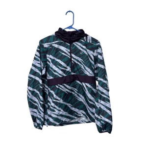 Asics WILD CAMO ANORAK night shade velvet pine Full Zip Windbreaker Jacket M - Picture 1 of 16