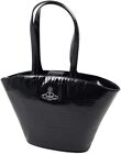 [Vivienne Westwood] Johanna Small Curved Tote Bag Black 42010086 02094 N201