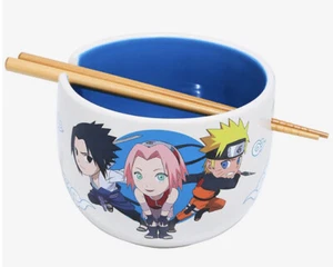 Naruto Shippuden Chibi Team 7 Ramen Schüssel mit Essstäbchen Sasuke Sakura Naruto - Bild 1 von 9