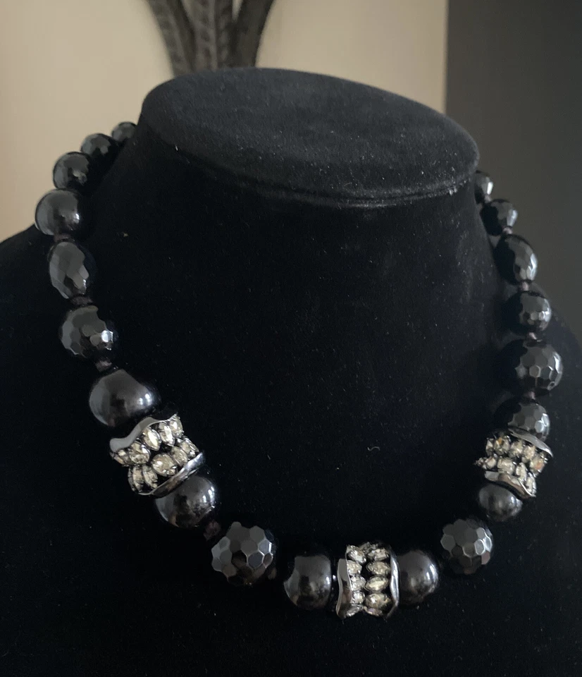Collar Alexis Bittar ónix negro y cristales  Foto 1 de 4