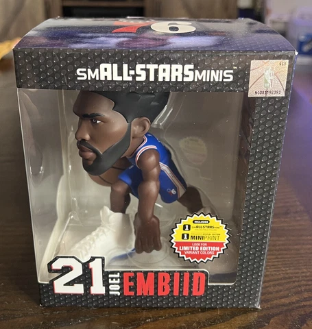 2022 NBA Sm All-Stars Minis 6” Joel Embiid # 21 Blue Jersey Variant Rare Sixers Cover