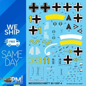 Techmod 72008 1/72 Messerschmitt Bf 109F-4 1942 Flugzeug Wet Decal WWII - Bild 1 von 5