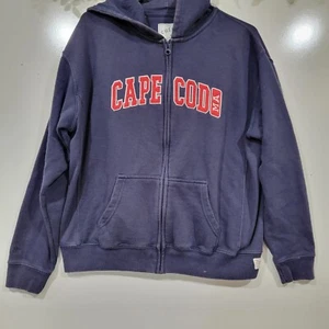 Cape Cod MA Kids Cuffys Hooded Jacket Blue Red Size 14 - Picture 1 of 9