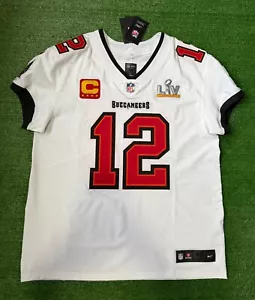 Authentic Tom Brady Tampa Bay Buccaneers Super Bowl 55 Nike Elite Jersey Size 48 - Picture 1 of 12