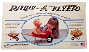 Steel Garden Planter Radio Flyer Little Red Toy Wheelbarrow 17" Dolls NIB Sealed - Picture 1 of 12