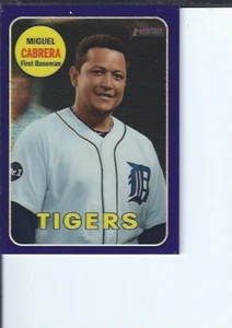 Miguel Cabrera 2018 Topps Heritage cromo refractor púrpura - Imagen 1 de 1