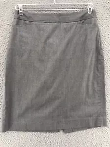 Calvin Klein Skirt Womens 6 Gray Mini Straight Pockets Pencil Business Career - Picture 1 of 11