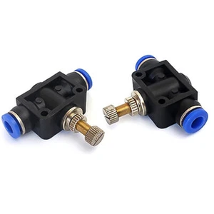 Pneumatic Push in Air Flow Speed Control Valve Tube Od Pneumatic Push in Fitting - Picture 1 of 5