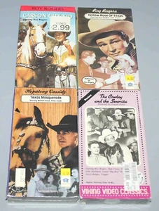 NEW Sealed 3 Roy Rogers 1 Hopalong Cassidy VHS Tapes See description for titles - Picture 1 of 2