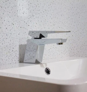 White Sparkle 1.2m x 2400mm x 10mm Easy to Install Shower Wall Panels, - Picture 1 of 4