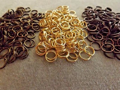 HALLAZGOS DE ANILLOS DIVIDIDOS DE ACERO CON ACABADO EN COBRE ANTIGUO DE 8 MM Vendido por (100 piezas) Foto 1 de 2