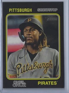 2023 Topps Heritage Oneil Cruz #252 Black Parallel one of 50 made - Bild 1 von 2