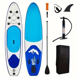 Aufblasbares Paddle Board Set Stand Up Sup Surfboard Tasche Pumpe Flossen Rucksack 10FT - Bild 1 von 7