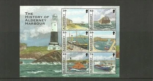 ALDERNEY 2012 SGMSA473 THE HISTORY OF ALDERNEY HARBOUR MINISHEET MNH - Picture 1 of 1