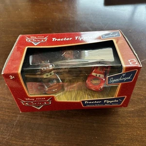 Disney Pixar Cars Tractor Tippin Set Lightning McQueen Mater Tractor New Mattel - Picture 1 of 6