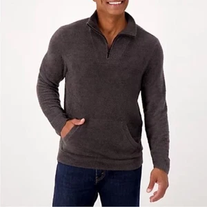Barefoot Dreams Men's CozyChic Lite Half-Zip Pullover Size XXL carbon NWT - Picture 1 of 12
