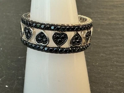 Spinell  ca 1,33 Carat   925 Silber Ring Gr 18  ( 57 ) Herzen Liebe - Bild 1 von 4