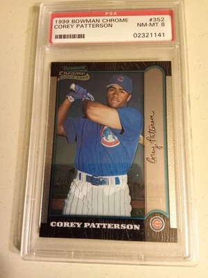 1999 Bowman Chrome Corey Patterson #352 Graded PSA 8 Rookie Baseball Card - Image 1 of 2