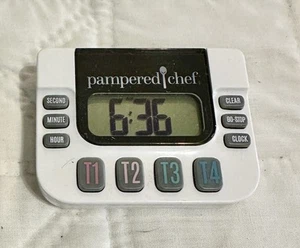 Pampered Chef Digitale Küche Weiß Timer Neue Batterie Funktioniert Super - Bild 1 von 2