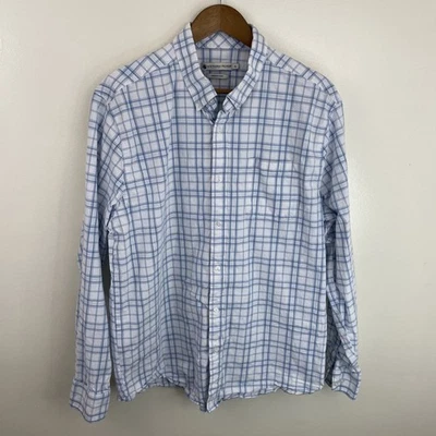 Southern Proper Henning Shirt Mens XL (Large) Blue & White Plaid Long Sleeve - Image 1 of 4
