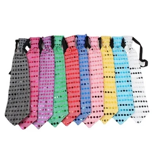 10pcs Light up Neck Tie Luminous Tie Led Necktie Pre-tied Neckties Sequin Ties - Bild 1 von 8