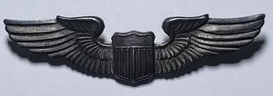 VTG WWII USAAF Air Force Pilot Wings Sterling Silver 3" Pin Original Patina ~14g - Picture 1 of 9
