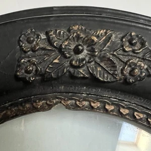 Antique Black Oval Picture Frame 8x10” (12x14”) Floral Design  - Picture 1 of 22